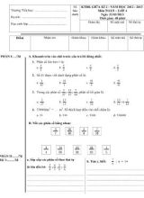 Bộ đề kiểm tra định kỳ giữa học kỳ II Lớp 4 - Năm học 2012-2013